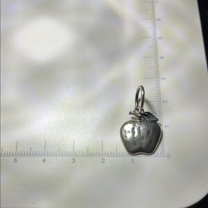 Silver Apple Charm Pendant